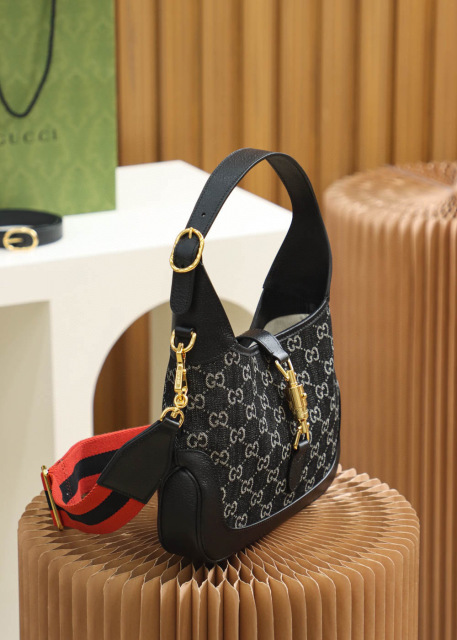 Gucci Jackie 1961 Saiz Denim：28*19*4.5cm