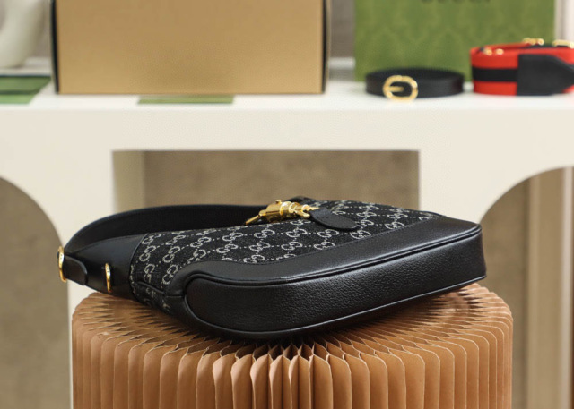 Gucci Jackie 1961 Saiz Denim：28*19*4.5cm
