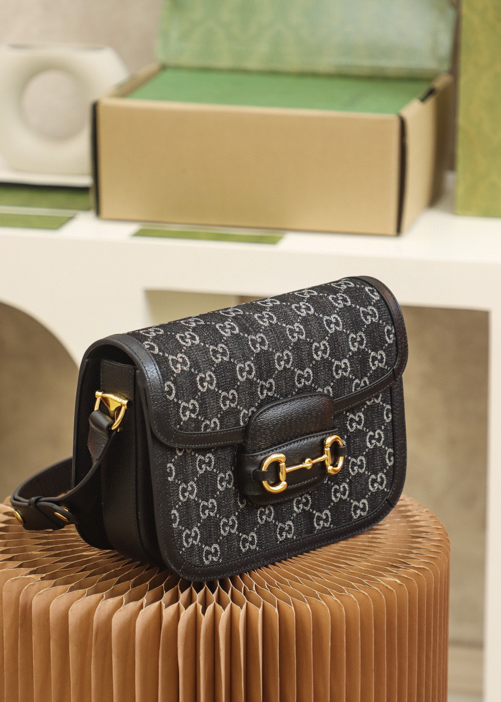 Gucci Denim bag1955  Size：25*18*8cm