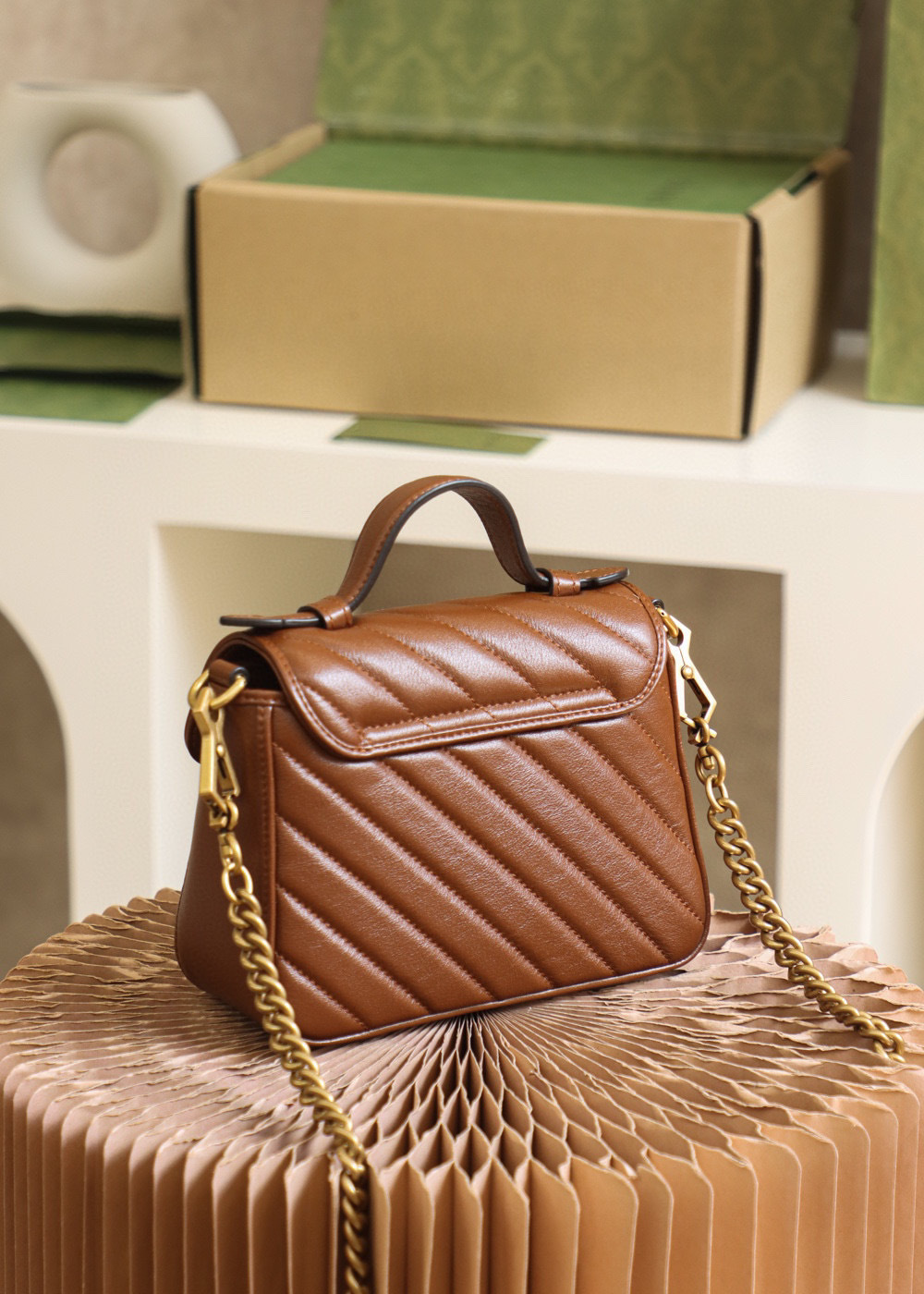 Beg Gucci GG Marmont Saiz：27*19*10.5cm