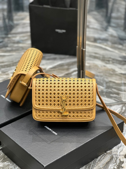 Borsa intrecciata in bambù Yves Saint Laurent Dimensioni: 23*16*6cm