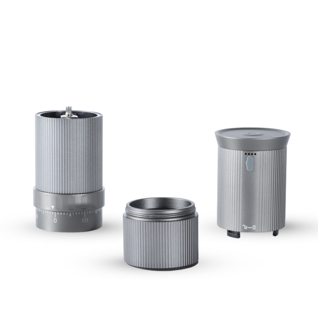 Portable CNC Coffee Grinder – Rechargeable Handheld Burr Mill with Adjustable Precision for Espresso, Camping & Travel