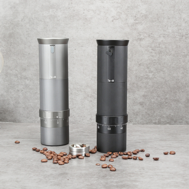 Portable CNC Coffee Grinder – Rechargeable Handheld Burr Mill with Adjustable Precision for Espresso, Camping & Travel