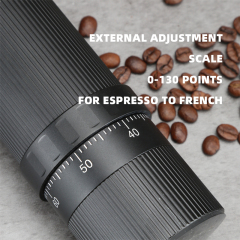 Portable CNC Coffee Grinder – Rechargeable Handheld Burr Mill with Adjustable Precision for Espresso, Camping & Travel