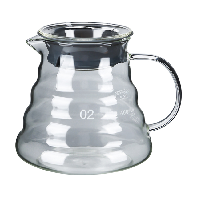 Premium Borosilicate Glass Coffee Carafe – Heat-Resistant 1000ml Coffee Server with Wooden Handle & Drip-Free Spout