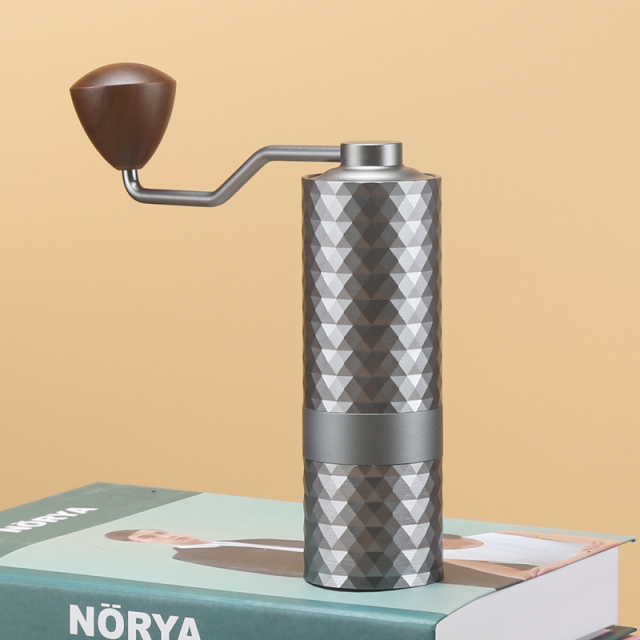 Premium Manual Coffee Grinder with Aluminum Alloy Body & 304 Stainless Steel Burr