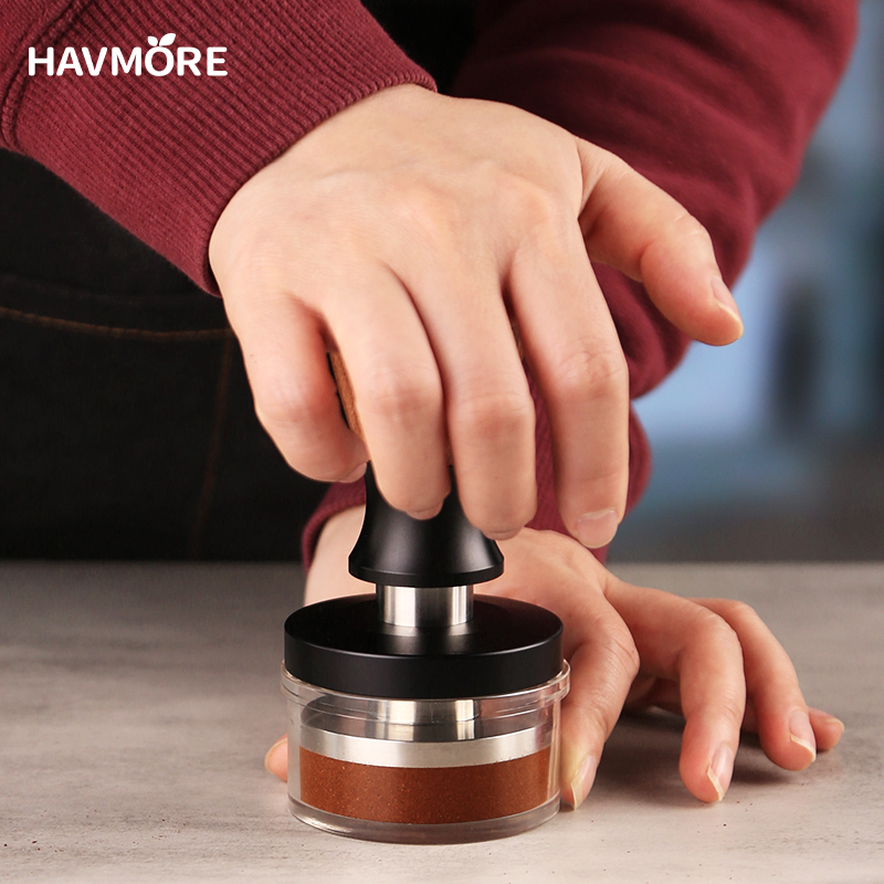 T Spring Powder Press Stainless Steel Coffee Tamper 58mm Powder Hammer for Espresso