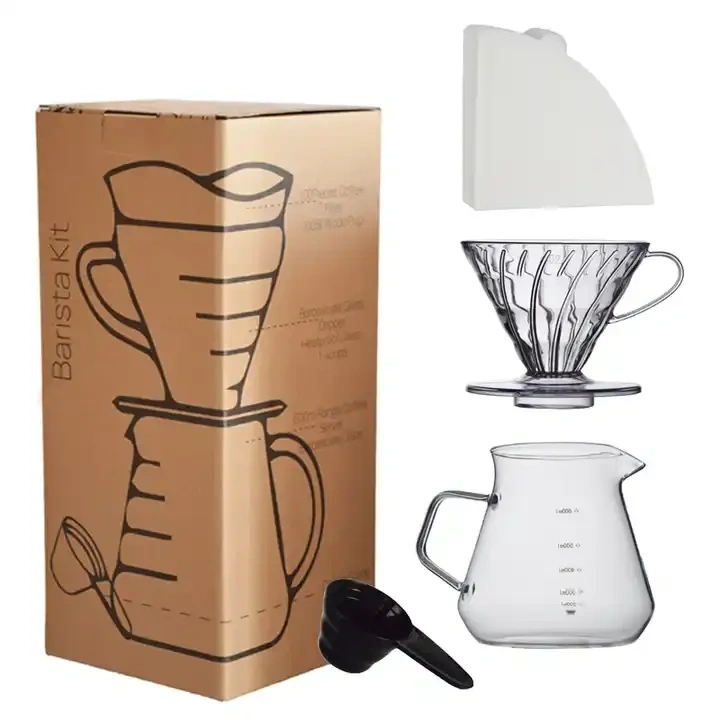 Coffee Set Promotional Pour Over Coffee Maker 4 in 1 Coffee Dripper Filter Set