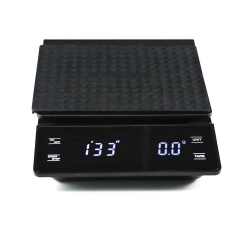 High-Precision 3kg/0.1g Kitchen Coffee Scale with Timer Back-Lit LCD Display ABS Material for Pour Over Drip Espresso
