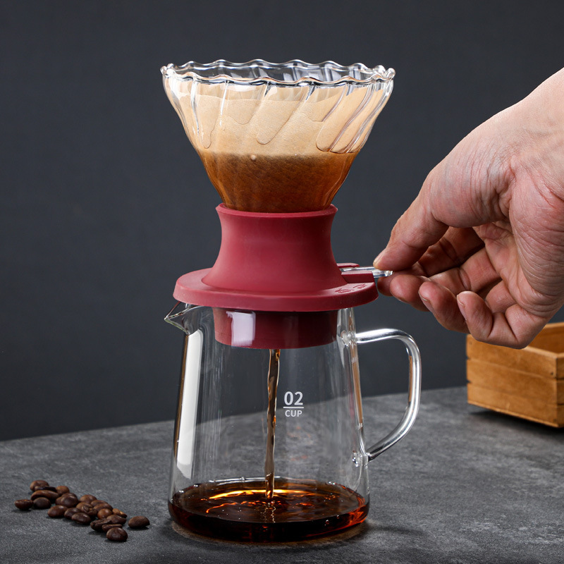 60 Borosilicate Glass Coffee Dripper – Bloom-Optimized Design for Precision Pour-Over