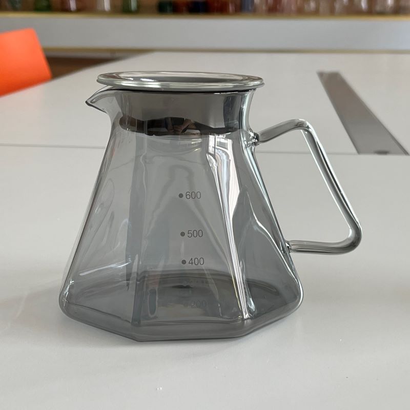 600ml Smoky Gray Borosilicate Glass Range Coffee Server