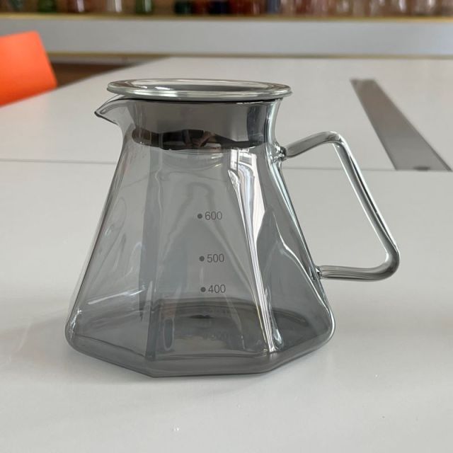 600ml Smoky Gray Borosilicate Glass Range Coffee Server
