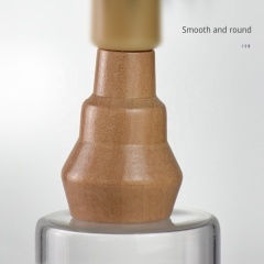 Ecocoffee Espresso 51 mm 58 mm Coffee Portafilter Brush Natural Bristles Coffee Powder Cleaning Brush with Wooden Handle