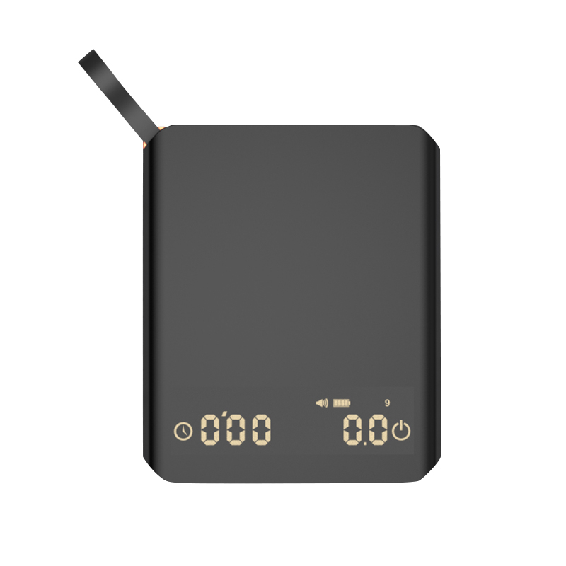 USB Type-C Rechargeable Coffee Scale 2KG 0.1G Black Coffee Bean Scale for Coffee Machine