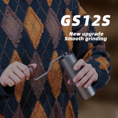 Ecocoffee Newest  G12S Checkered Anti Slip Design Manual Coffee Grinder Luxury Coffee Grinder for Barista