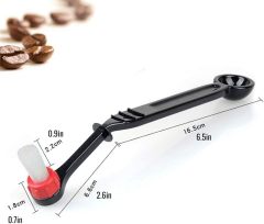 Espresso Machine Cleaning Brush Kit Coffee Cleaning Brush with Spoon and 2 Pieces Detachable Brush Head for Coffee Grinder and Espresso Cleaning