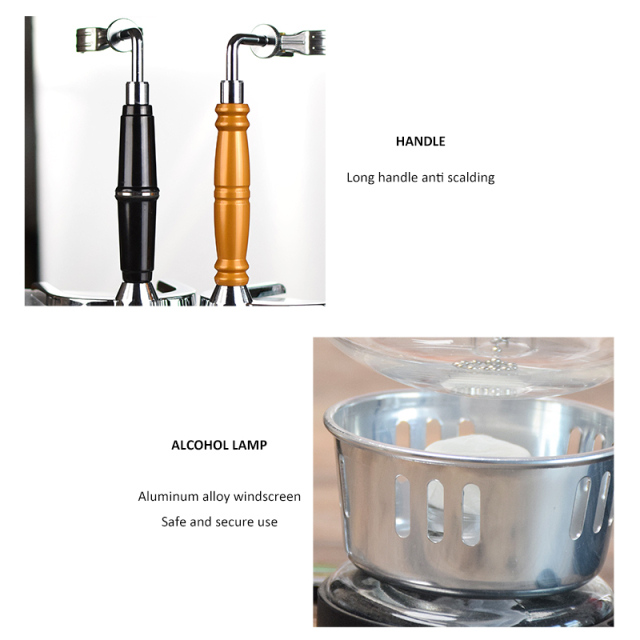 300ML Householder Coffee Siphon Pot High Quality 3/5 Cups Coffee Accessories for Barista Tools