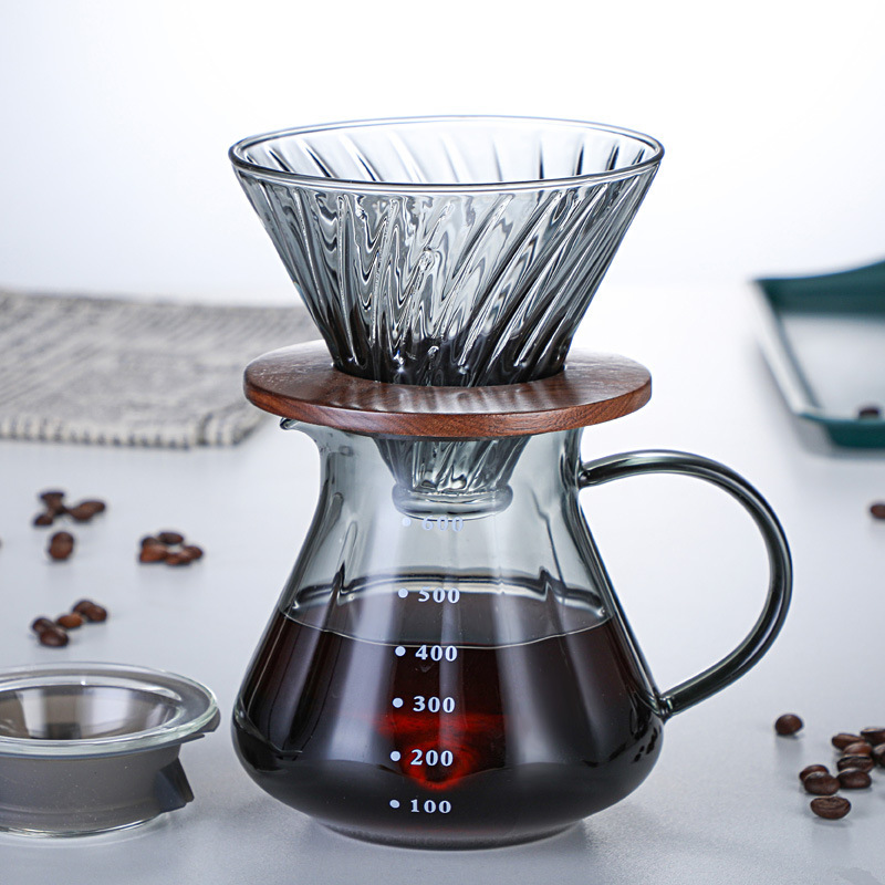 Restaurantware Restpresso Coffee Carafe 1 Insulated Coffee Server - Push-Button Top Wide Spout Clear Glass Coffee Pitcher Built-In Handle Leakproof