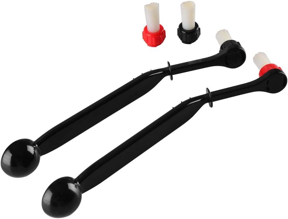 Espresso Machine Cleaning Brush Kit Coffee Cleaning Brush with Spoon and 2 Pieces Detachable Brush Head for Coffee Grinder and Espresso Cleaning