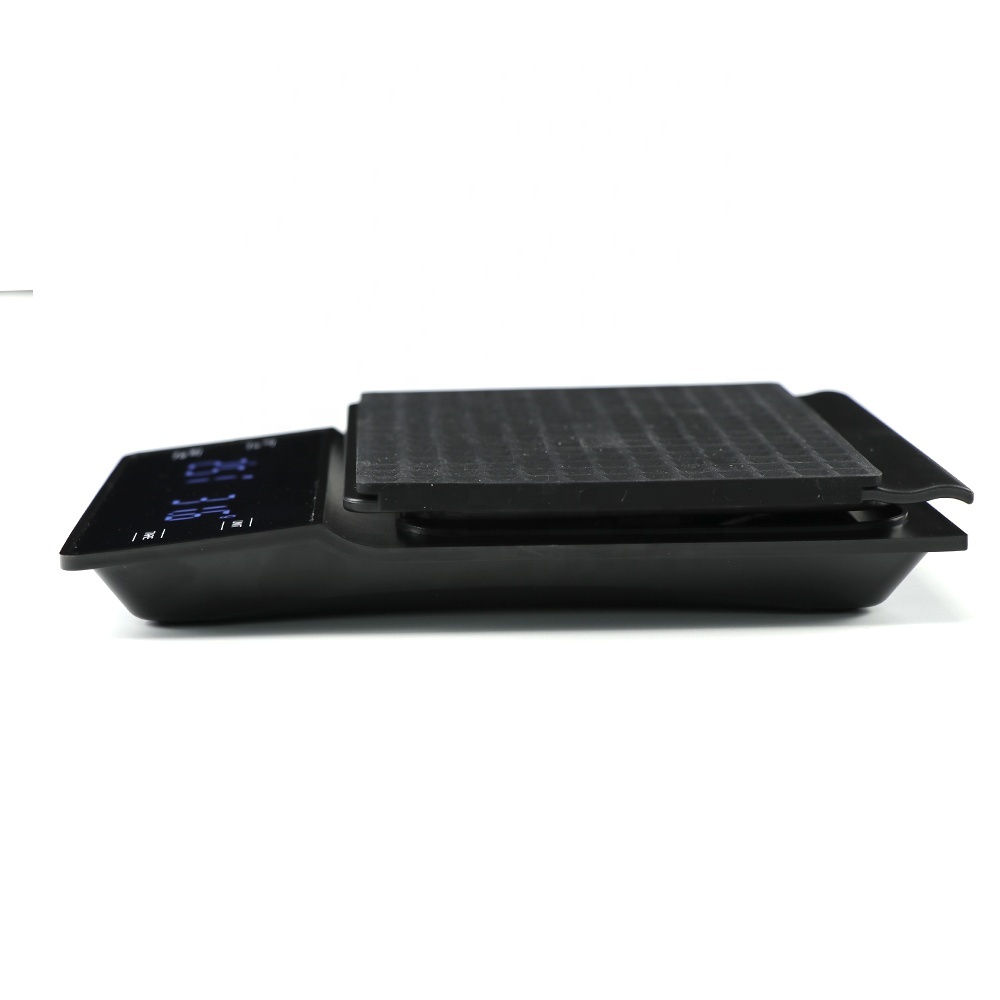 High-Precision 3kg/0.1g Kitchen Coffee Scale with Timer Back-Lit LCD Display ABS Material for Pour Over Drip Espresso