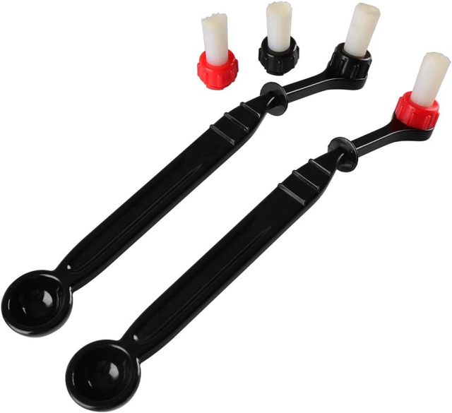 Espresso Machine Cleaning Brush Kit Coffee Cleaning Brush with Spoon and 2 Pieces Detachable Brush Head for Coffee Grinder and Espresso Cleaning