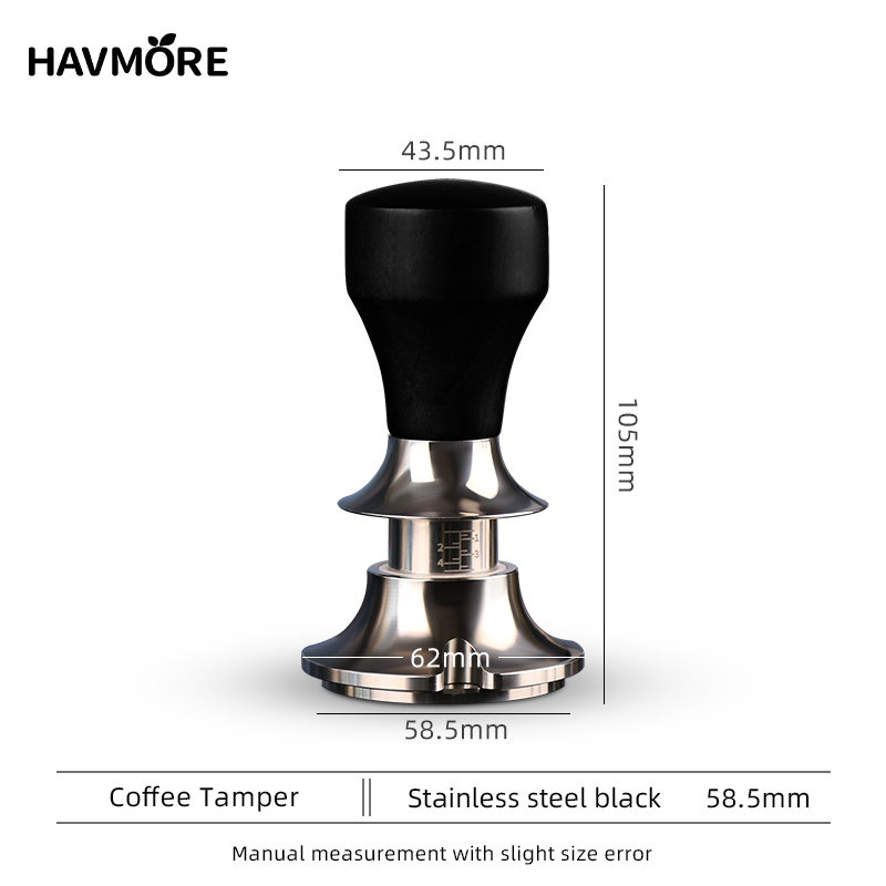 T Spring Powder Press Stainless Steel Coffee Tamper 58mm Powder Hammer for Espresso