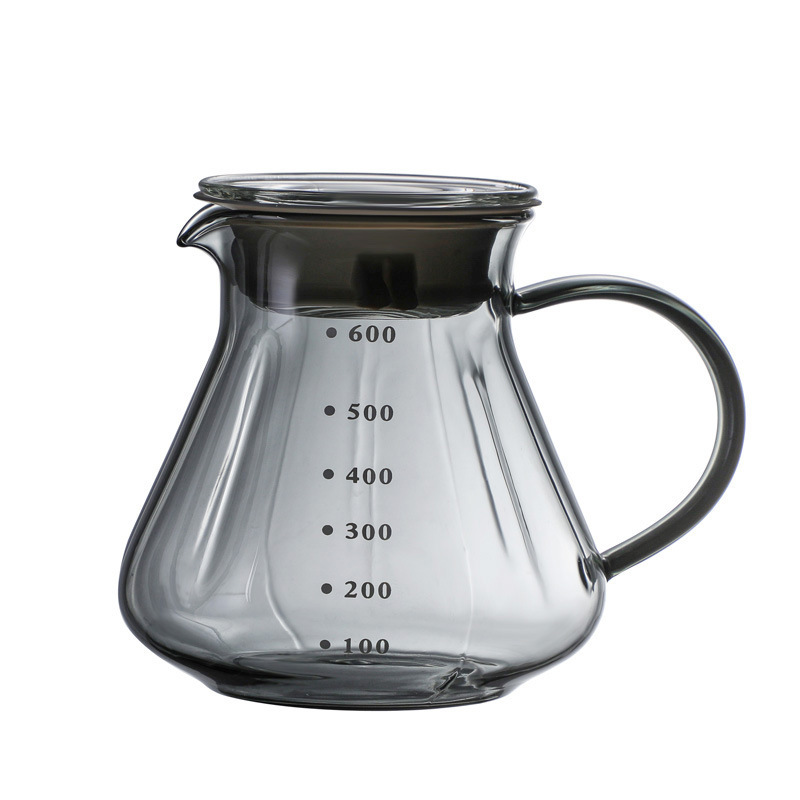Restaurantware Restpresso Coffee Carafe 1 Insulated Coffee Server - Push-Button Top Wide Spout Clear Glass Coffee Pitcher Built-In Handle Leakproof