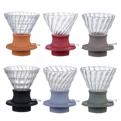 60 Borosilicate Glass Coffee Dripper – Bloom-Optimized Design for Precision Pour-Over