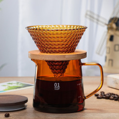 Small Glass Carafe, 16.9oz Glass Coffee Server for Drip Coffee Maker Borosilicate Glass Decanter Manual Pour Over Coffee Beaker and Tea Steeper Coffee Pot with Lid