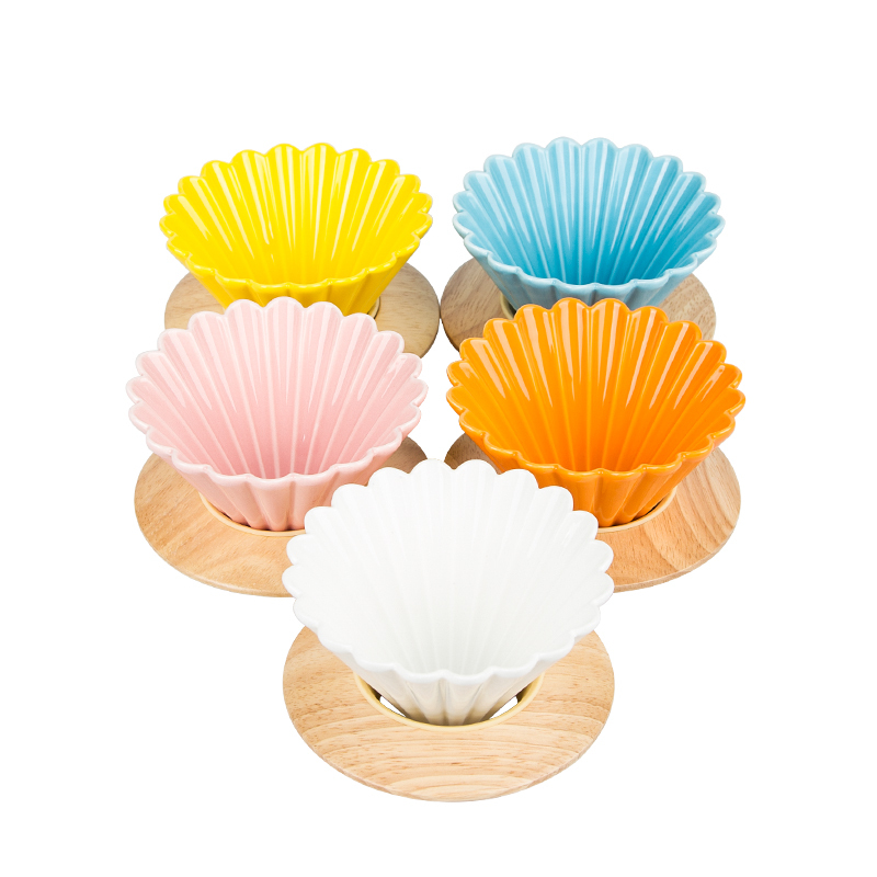 Ecocoffee Filter Coffee Cup Ceramic Coffee Filter Cup 1-4 Cups for Pour Over Coffee