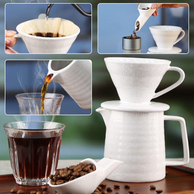 Ceramic V60 Pour Over Coffee Dripper 2 cups & 4 Cups