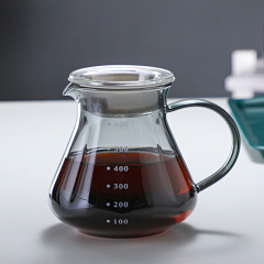 Restaurantware Restpresso Coffee Carafe 1 Insulated Coffee Server - Push-Button Top Wide Spout Clear Glass Coffee Pitcher Built-In Handle Leakproof