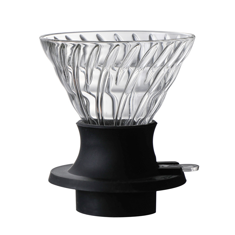 60 Borosilicate Glass Coffee Dripper – Bloom-Optimized Design for Precision Pour-Over