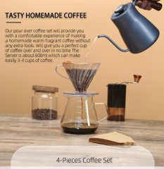Coffee Set Promotional Pour Over Coffee Maker 4 in 1 Coffee Dripper Filter Set