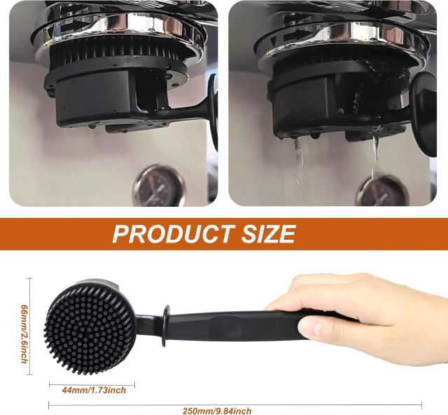 51mm Espresso Cleaning Brush - Espresso Machine Group Head Cleaning Brush - Detachable 360° Silicone Cleaning Bristle Tools for Espresso Coffee Machine 51mm Portafilter Shower Screen (51mm)