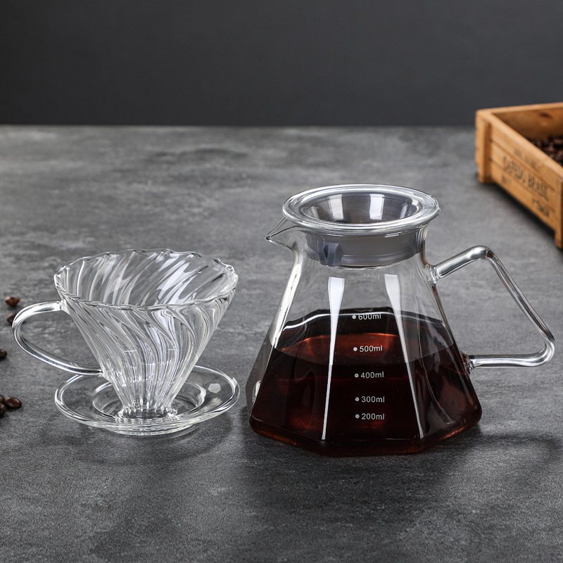 600ml Smoky Gray Borosilicate Glass Range Coffee Server