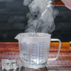 Measuring Cup Espresso Shot Glasses Double Spouts Large Coffee Cup with Handle Triple Pitcher Milk Cup Parts Clear Glass