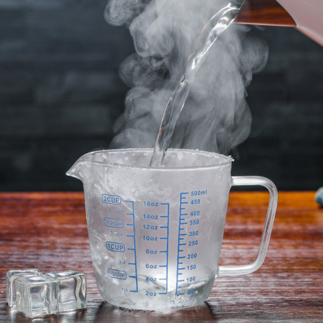 Measuring Cup Espresso Shot Glasses Double Spouts Large Coffee Cup with Handle Triple Pitcher Milk Cup Parts Clear Glass