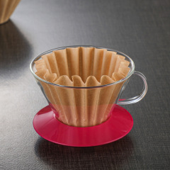 Origami-Inspired Flat-Bottom Coffee Dripper & Filters – Wave Design for Balanced Extraction