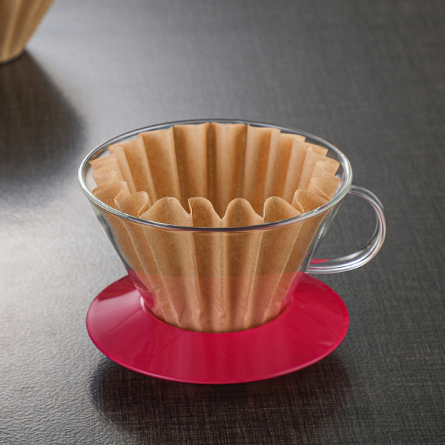 Origami-Inspired Flat-Bottom Coffee Dripper & Filters – Wave Design for Balanced Extraction