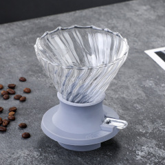 60 Borosilicate Glass Coffee Dripper – Bloom-Optimized Design for Precision Pour-Over