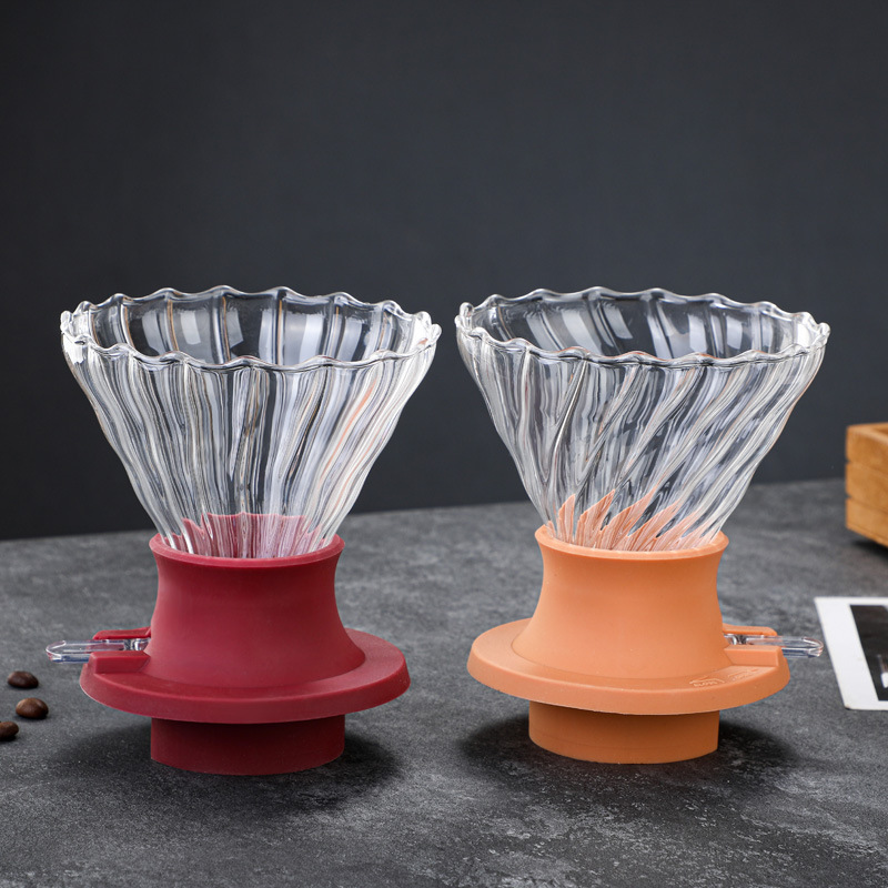 60 Borosilicate Glass Coffee Dripper – Bloom-Optimized Design for Precision Pour-Over