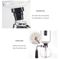 300ML Householder Coffee Siphon Pot High Quality 3/5 Cups Coffee Accessories for Barista Tools