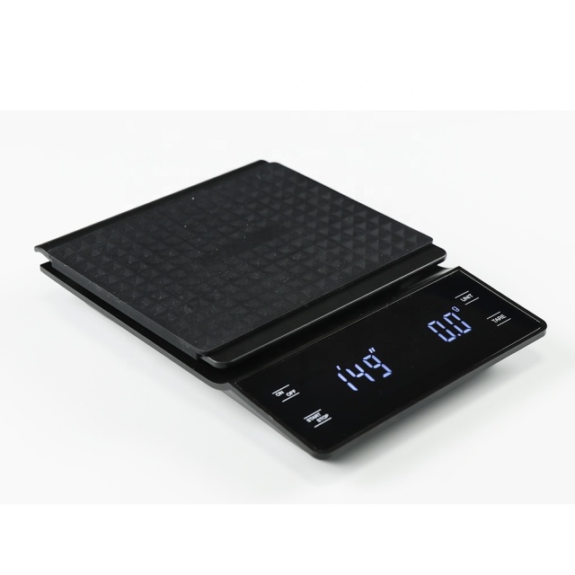 High-Precision 3kg/0.1g Kitchen Coffee Scale with Timer Back-Lit LCD Display ABS Material for Pour Over Drip Espresso