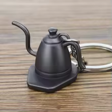 Creative Coffee Keychain Portable Coffee Machine Pitcher Keychain Coffee Handle Keychain Portable Coffeeware Accessories Gift