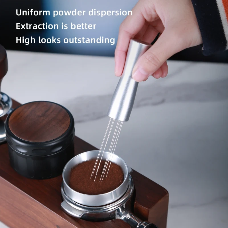 Stainless Steel Professional Powder Distribution Distributor Tool Coffee Accessories Coffee Needle