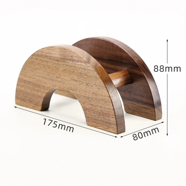 Coffee Filter Paper Holder Walnut Wood Coffee Accessories Stand Capacity of 100 Pcs Paper Storage
