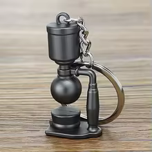 Creative Coffee Keychain Portable Coffee Machine Pitcher Keychain Coffee Handle Keychain Portable Coffeeware Accessories Gift