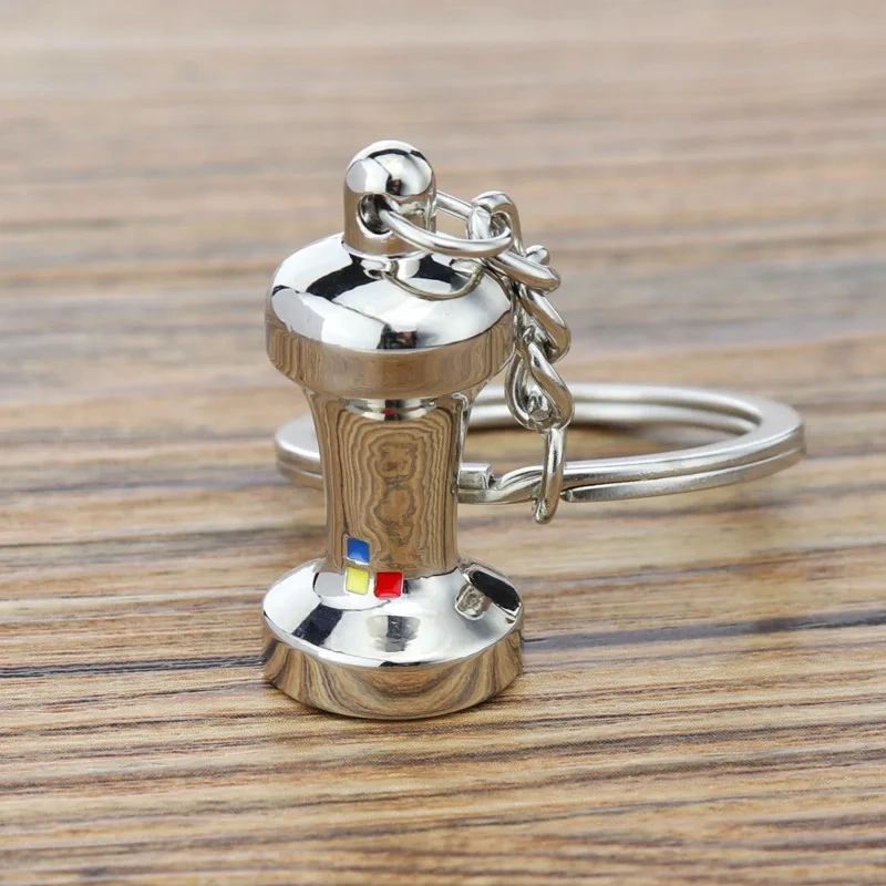 Creative Coffee Keychain Portable Coffee Machine Pitcher Keychain Coffee Handle Keychain Portable Coffeeware Accessories Gift