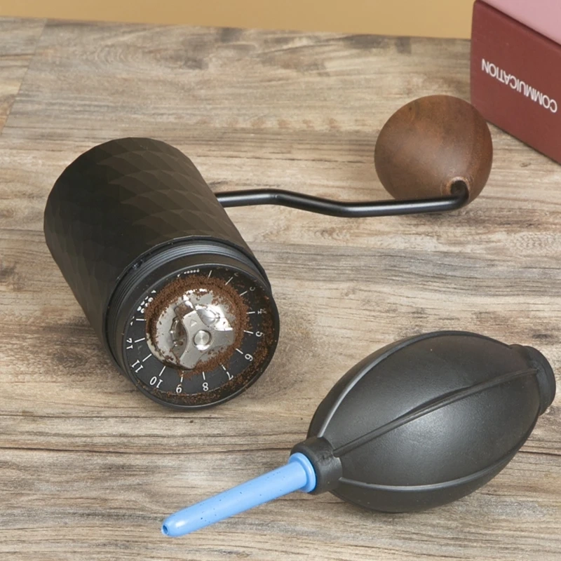 Coffee grinder powder cleaning air blowing hand crank bean grinder double head telescopic cleaning tool for dust removal